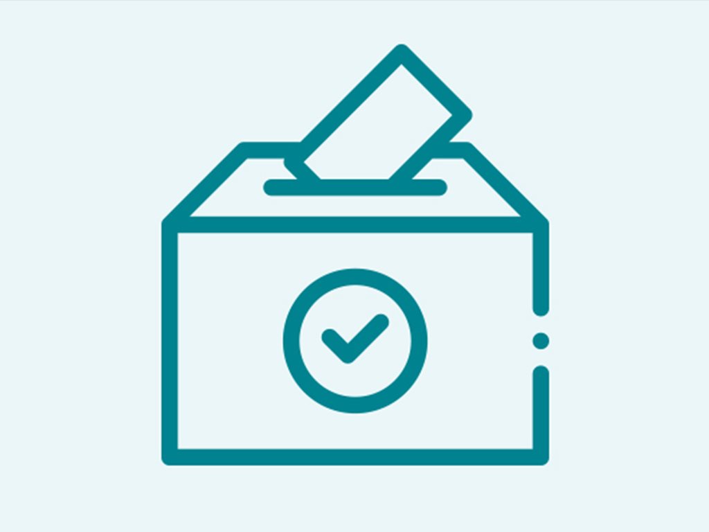 Illustration of a ballot box.