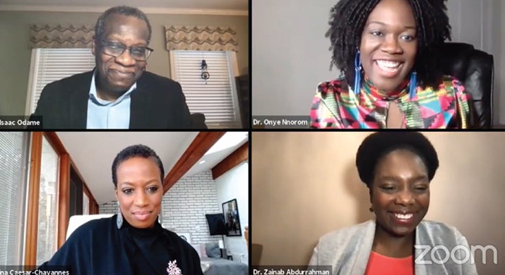 Screenshot of virtual town hall