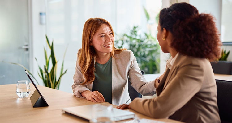 Person showing support for another 