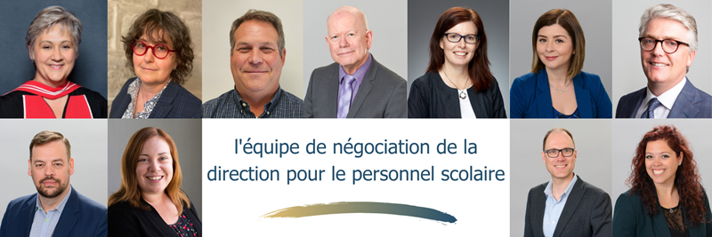 l'equipe de negociation de la direction pour le personnel scolaire