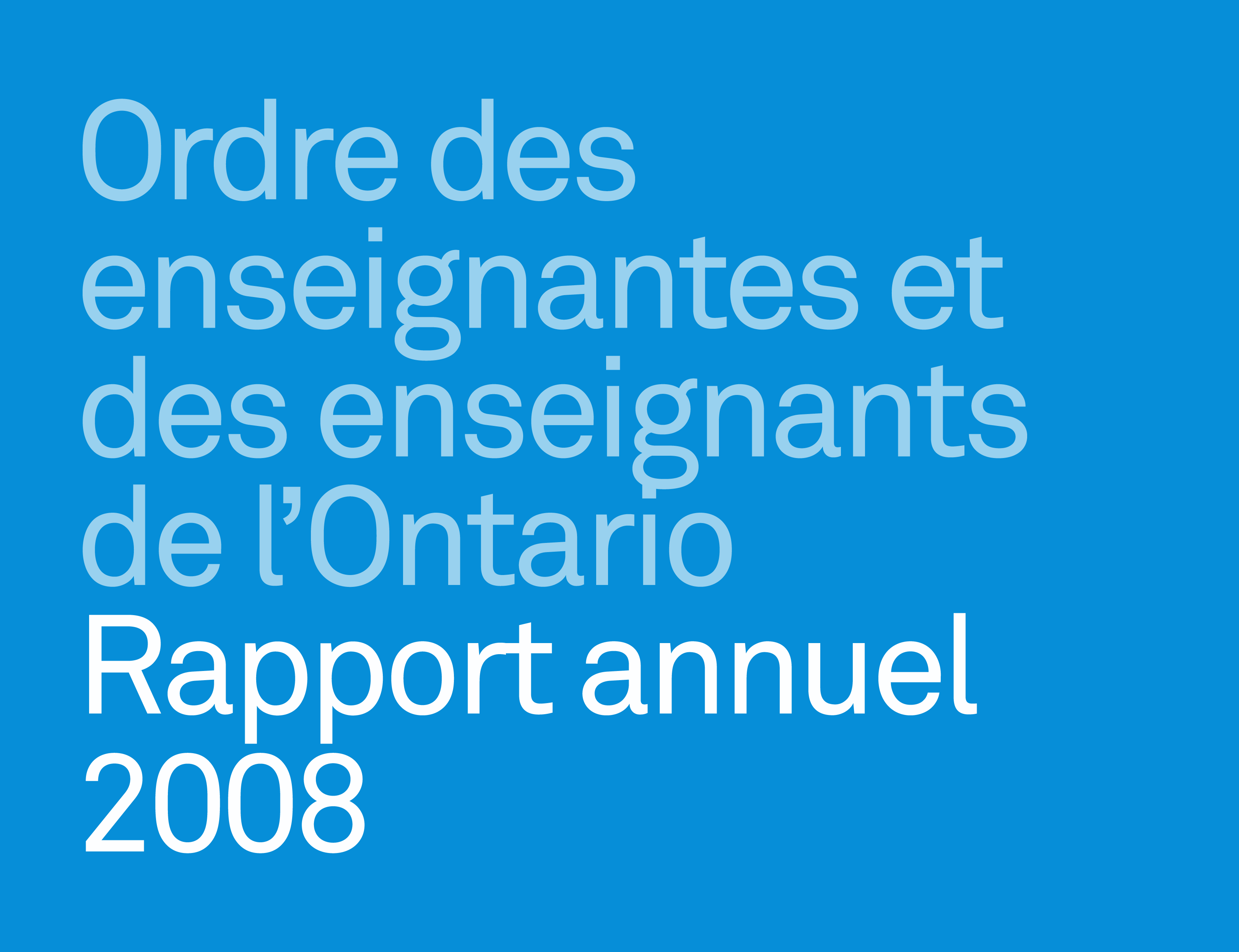 Couverture de rapport annuel 2008