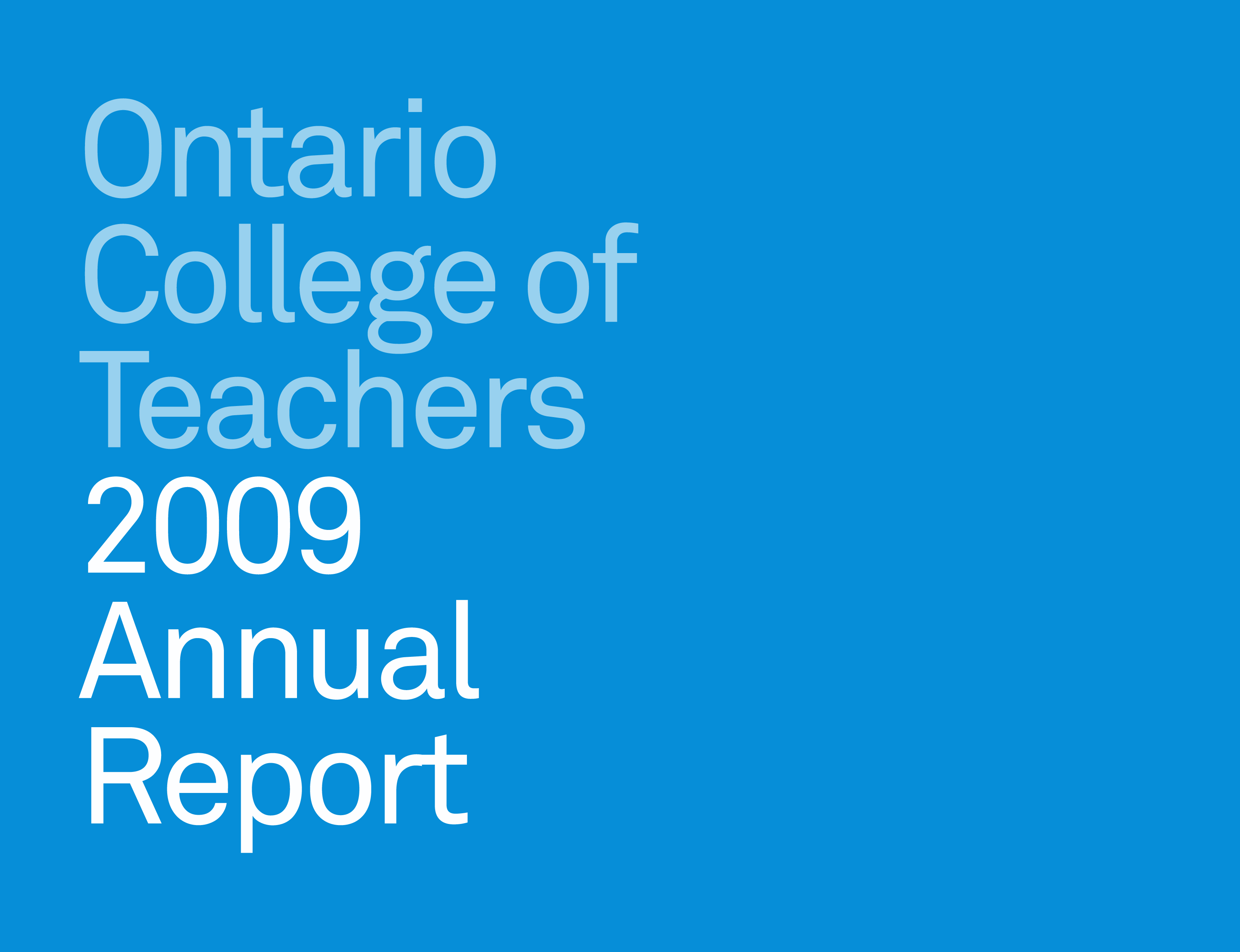 2009 Annual Report cover
