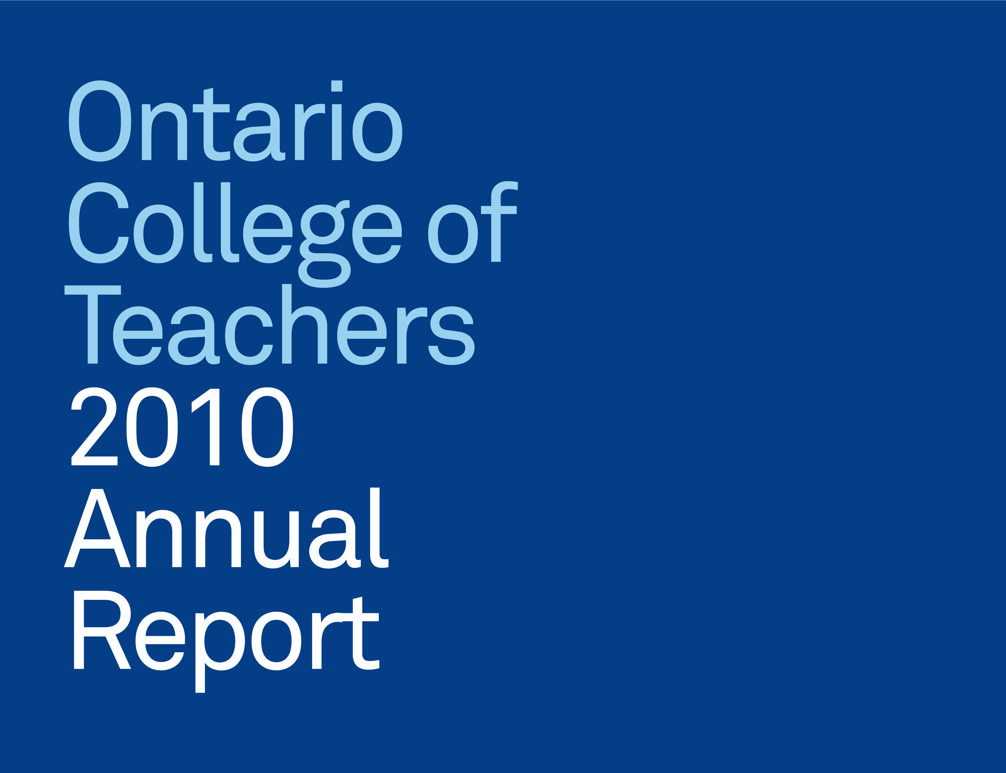 2010 Annual Report cover
