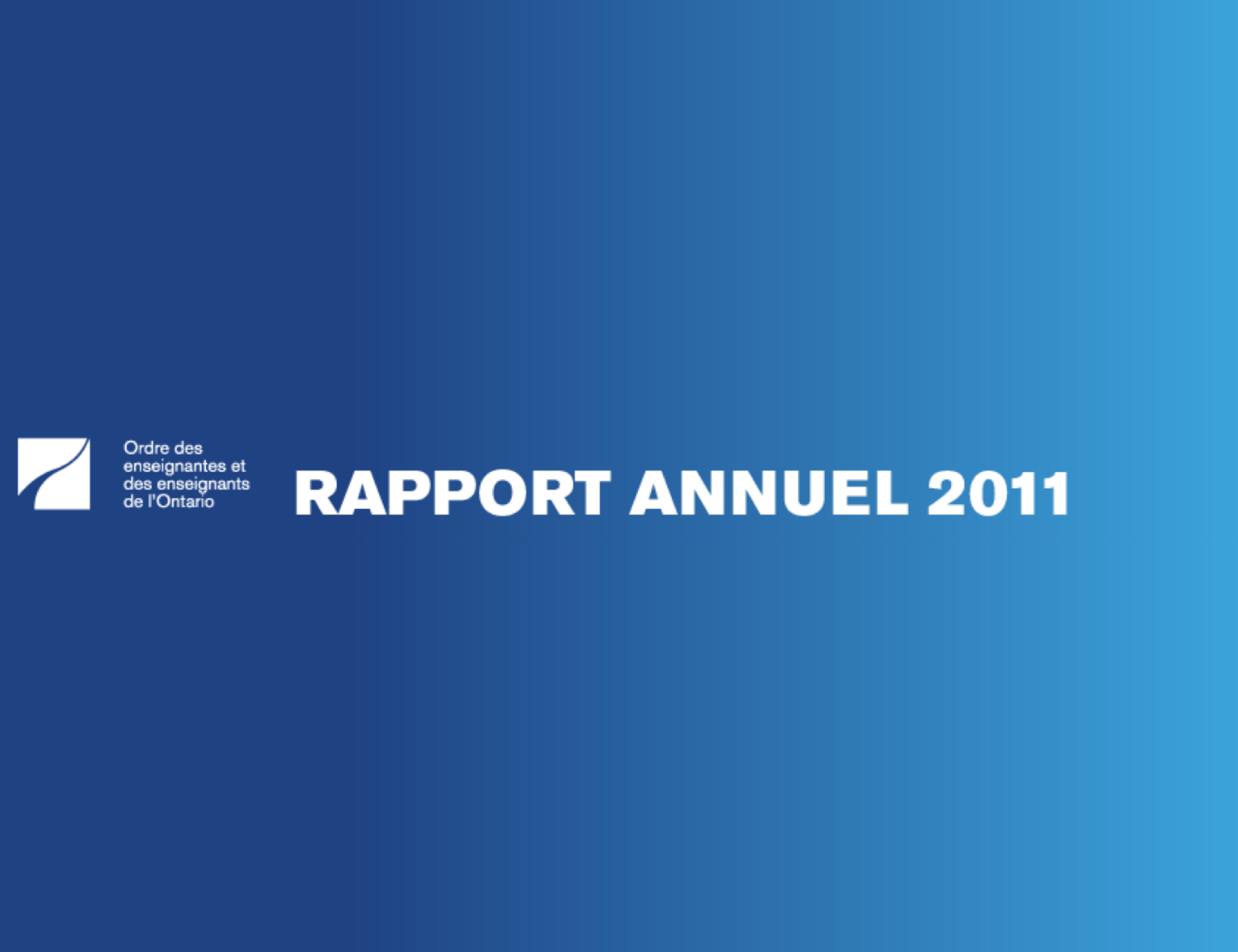 Couverture de rapport annuel 2011
