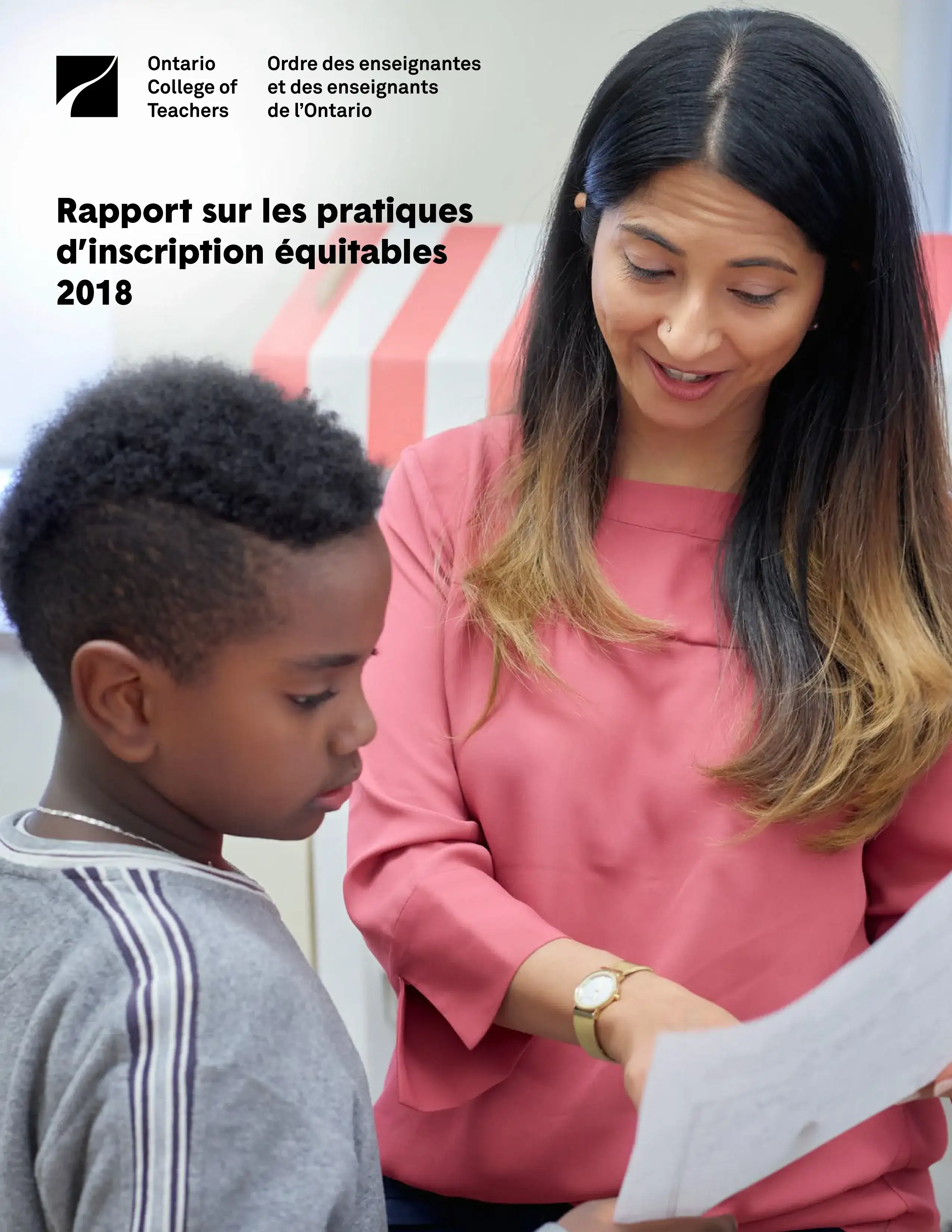 Couverture de Rapport sur les pratiques d’inscription équitables 2018