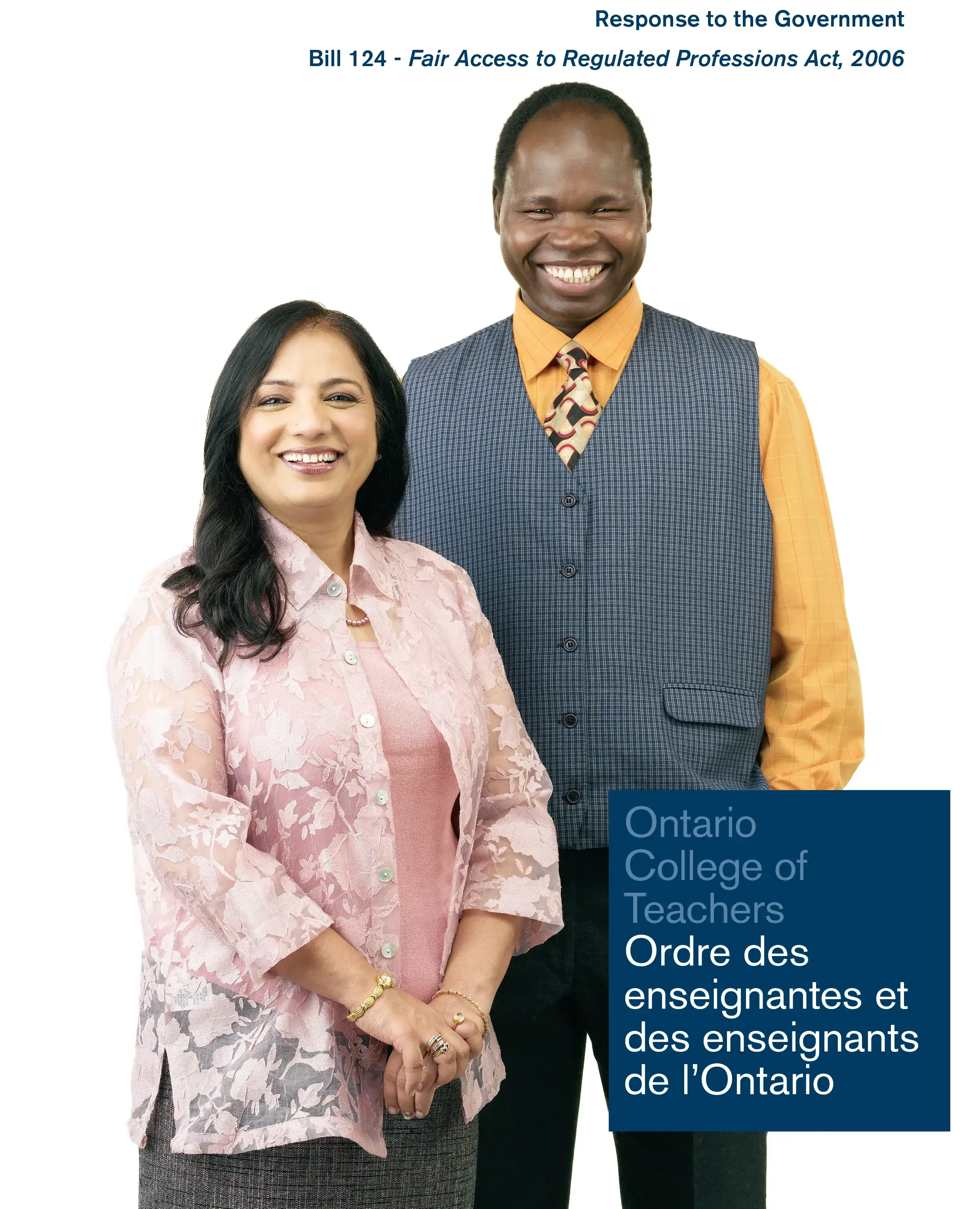 Bill 124, Fair Access to Regulated Professions Act cover