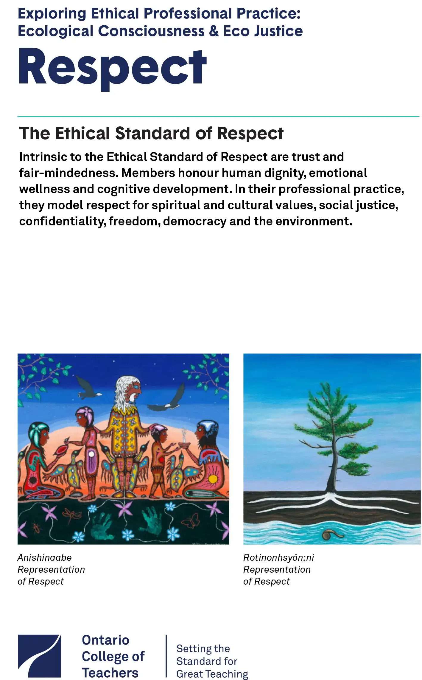Exploring Ethical Professional Practice: Ecological Consciousness & Eco Justice Cards – The Ethical Standard of Respect cover