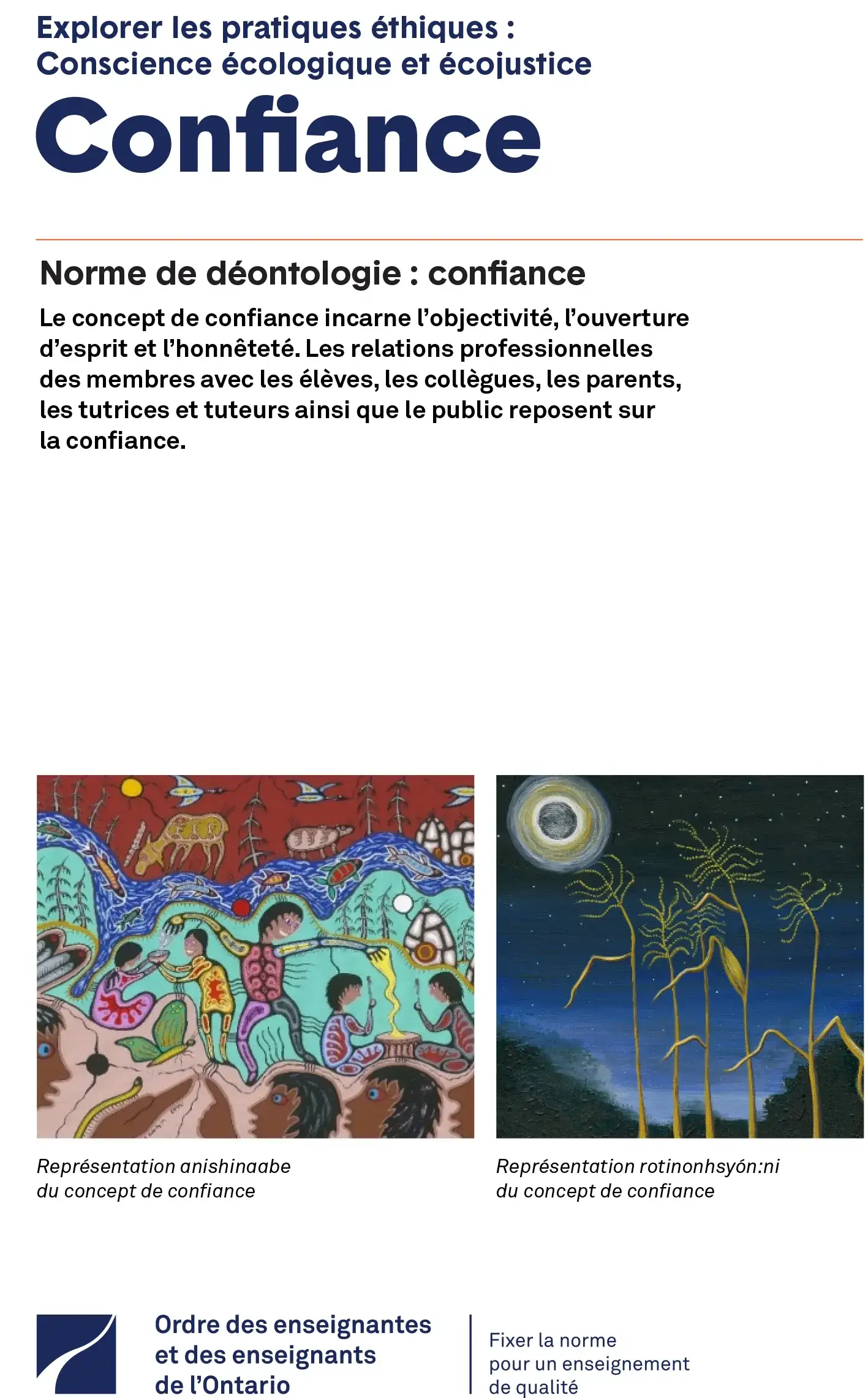 Couverture de Explorer les pratiques éthiques : Conscience écologique et écojustice – Norme d’exercice : Perfectionnement professionnel continu