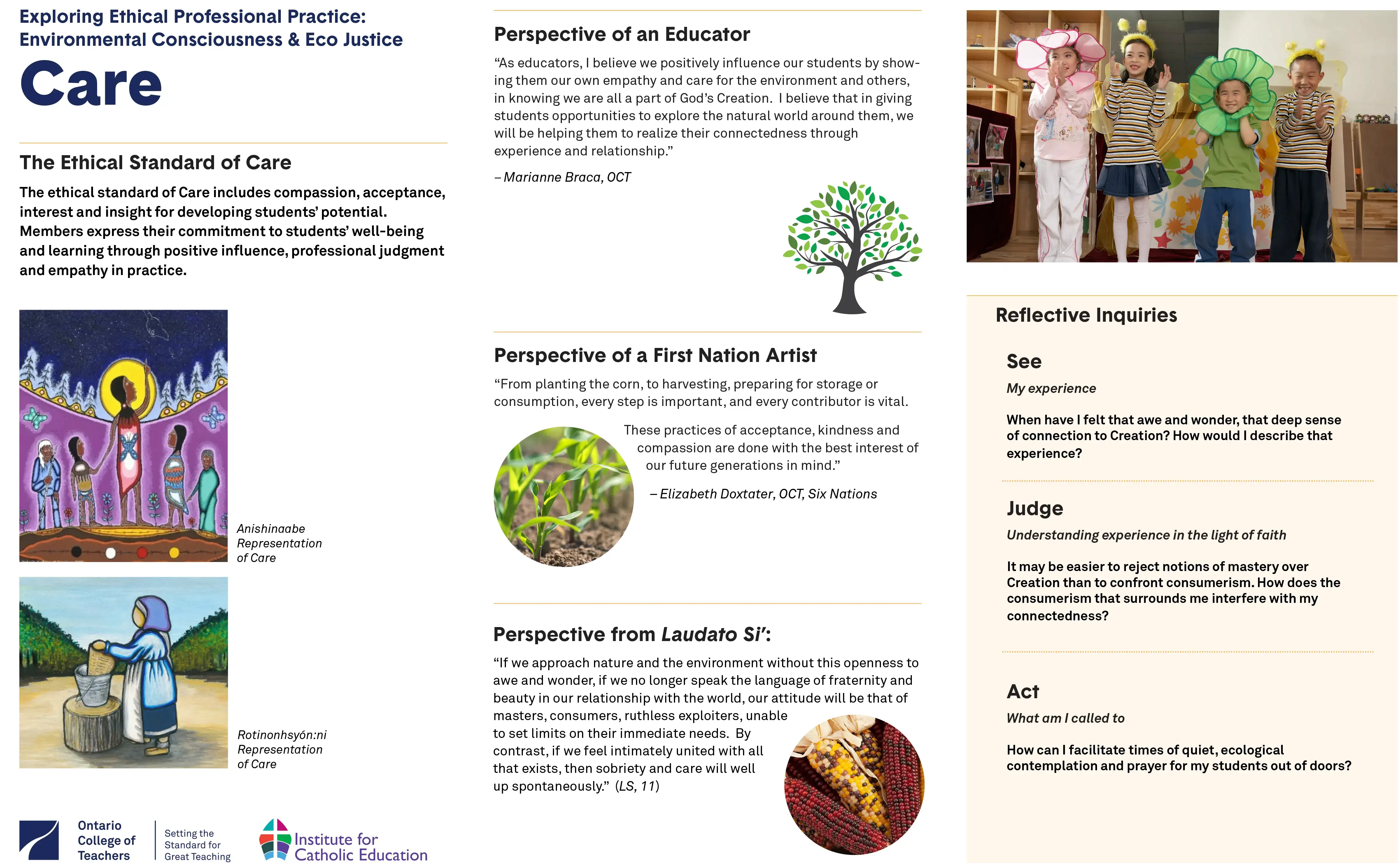 Exploring Ethical Professional Practice: Ecological Consciousness & Eco Justice from the Catholic Perspective - Care cover