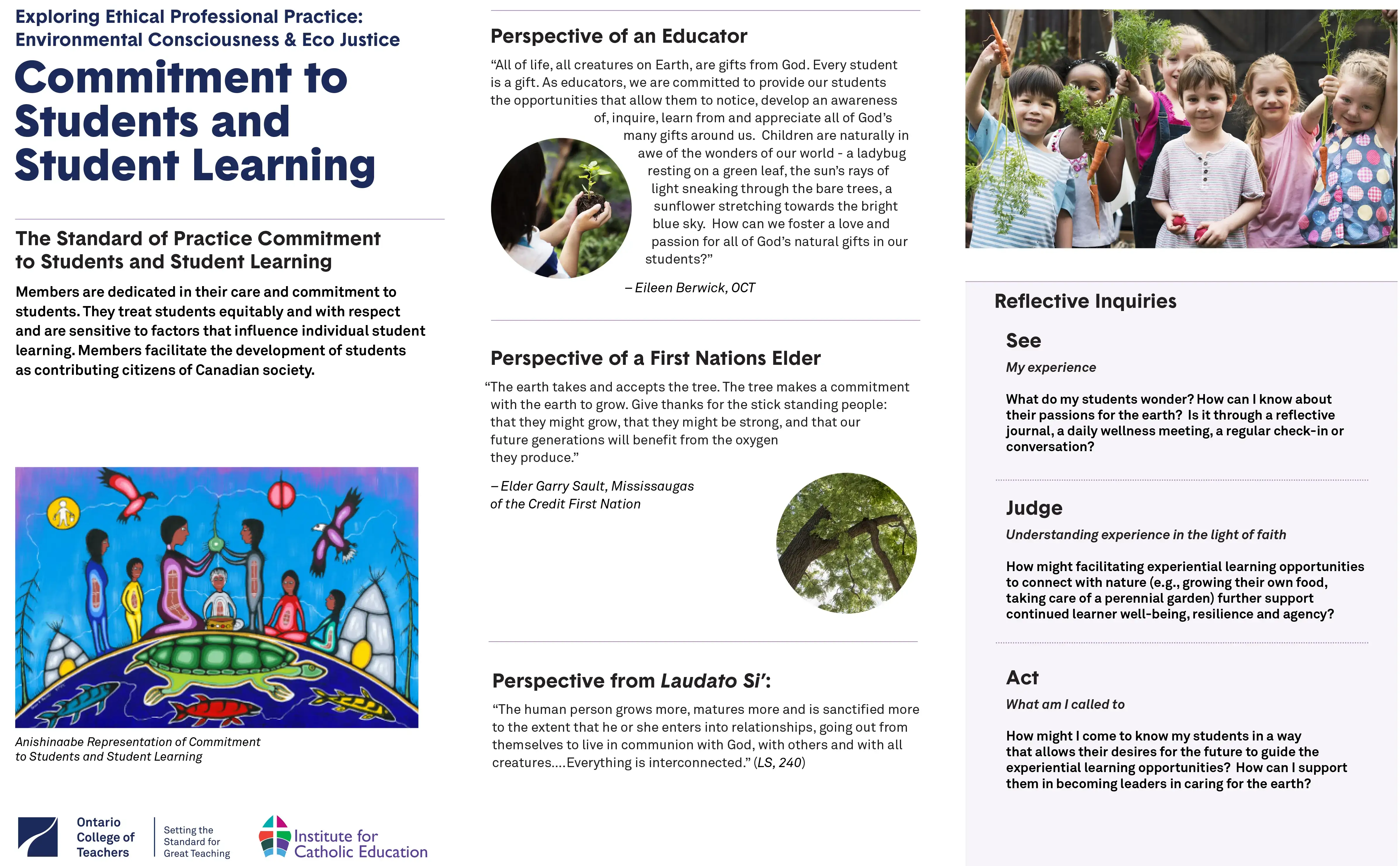 Exploring Ethical Professional Practice: Ecological Consciousness & Eco Justice from the Catholic Perspective - Commitment to Students and Student Learning cover