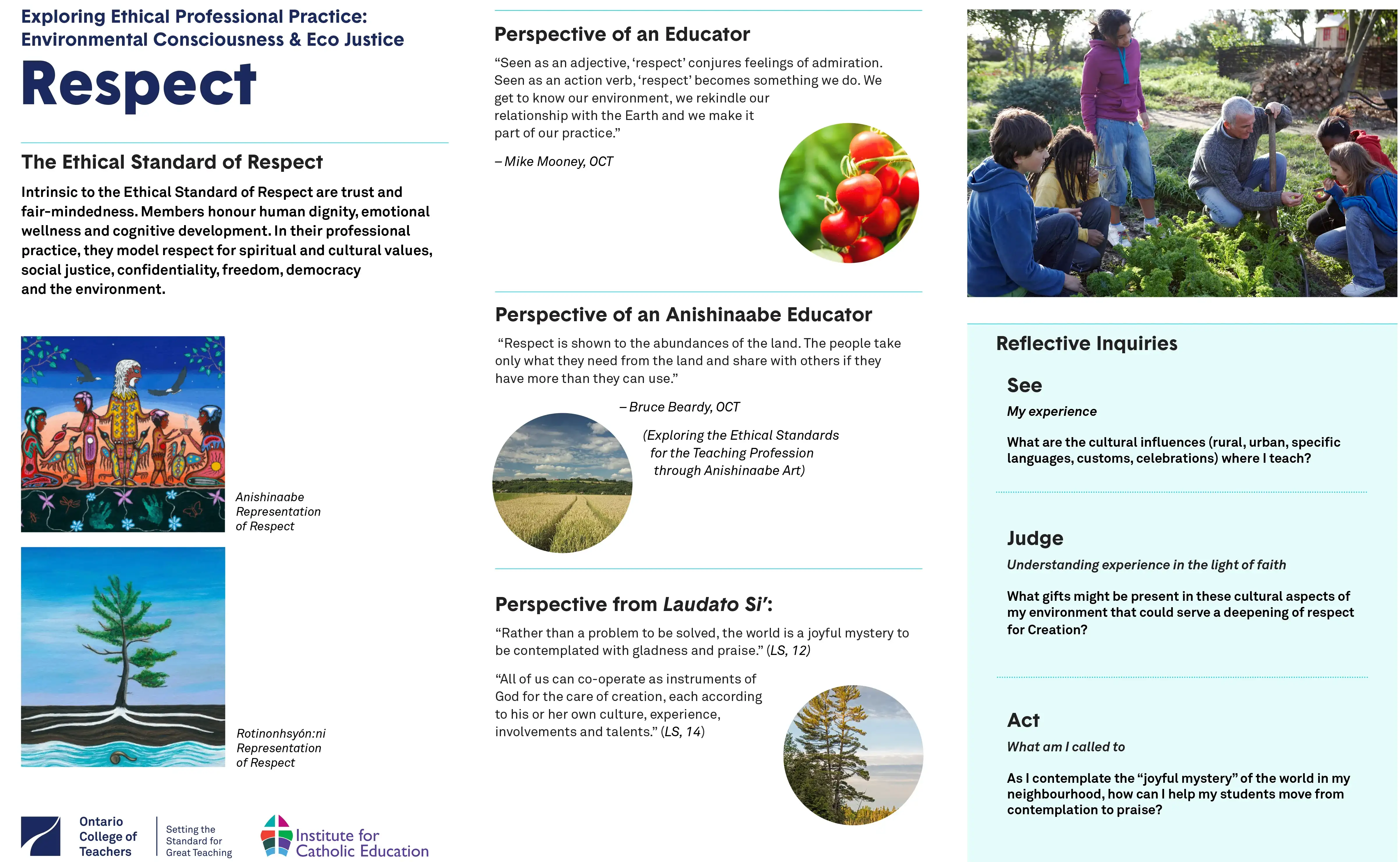 Exploring Ethical Professional Practice: Ecological Consciousness & Eco Justice from the Catholic Perspective - Respect cover