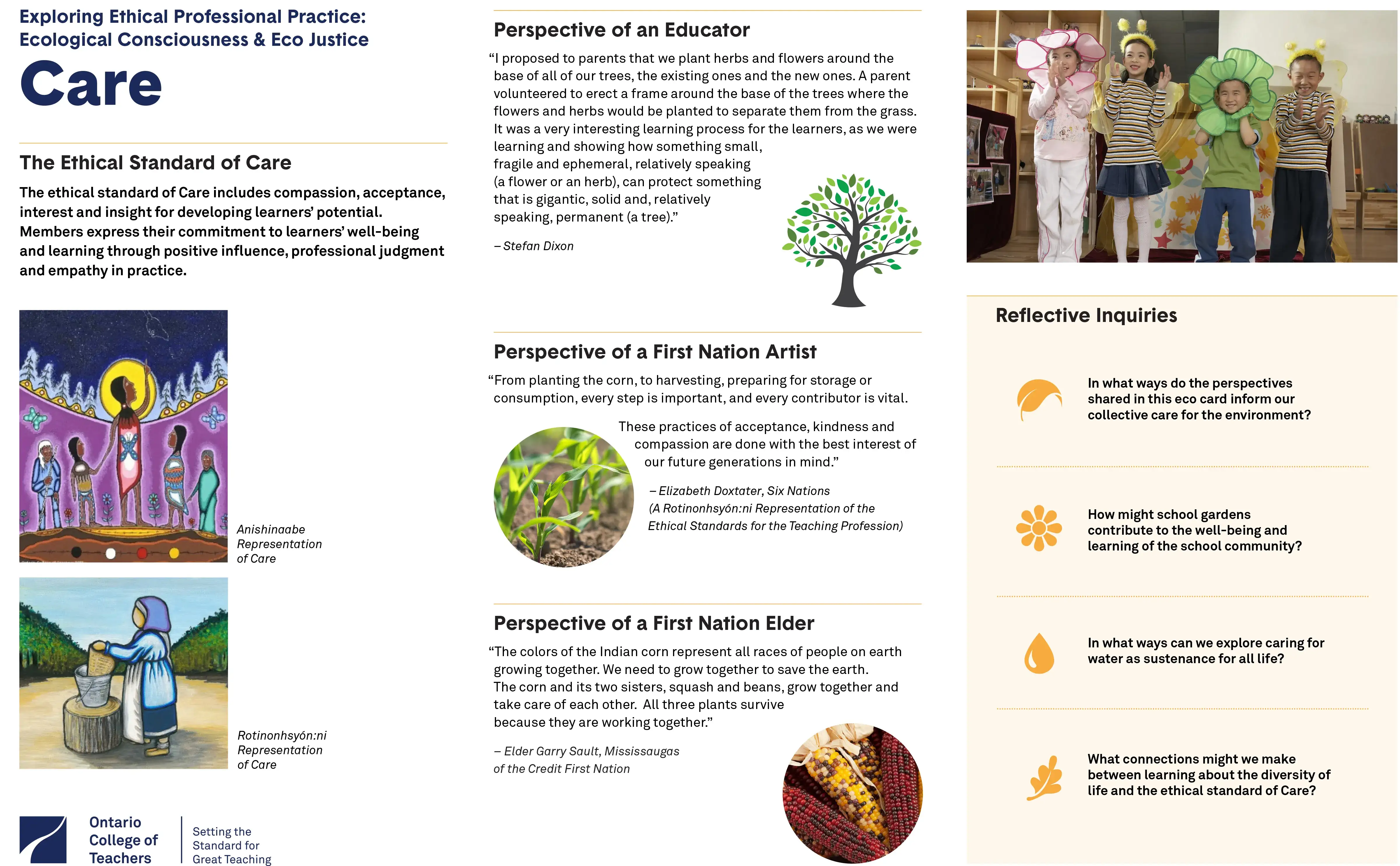 Exploring Ethical Professional Practice: Ecological Consciousness & Eco Justice Placemats – The Ethical Standard of Care cover