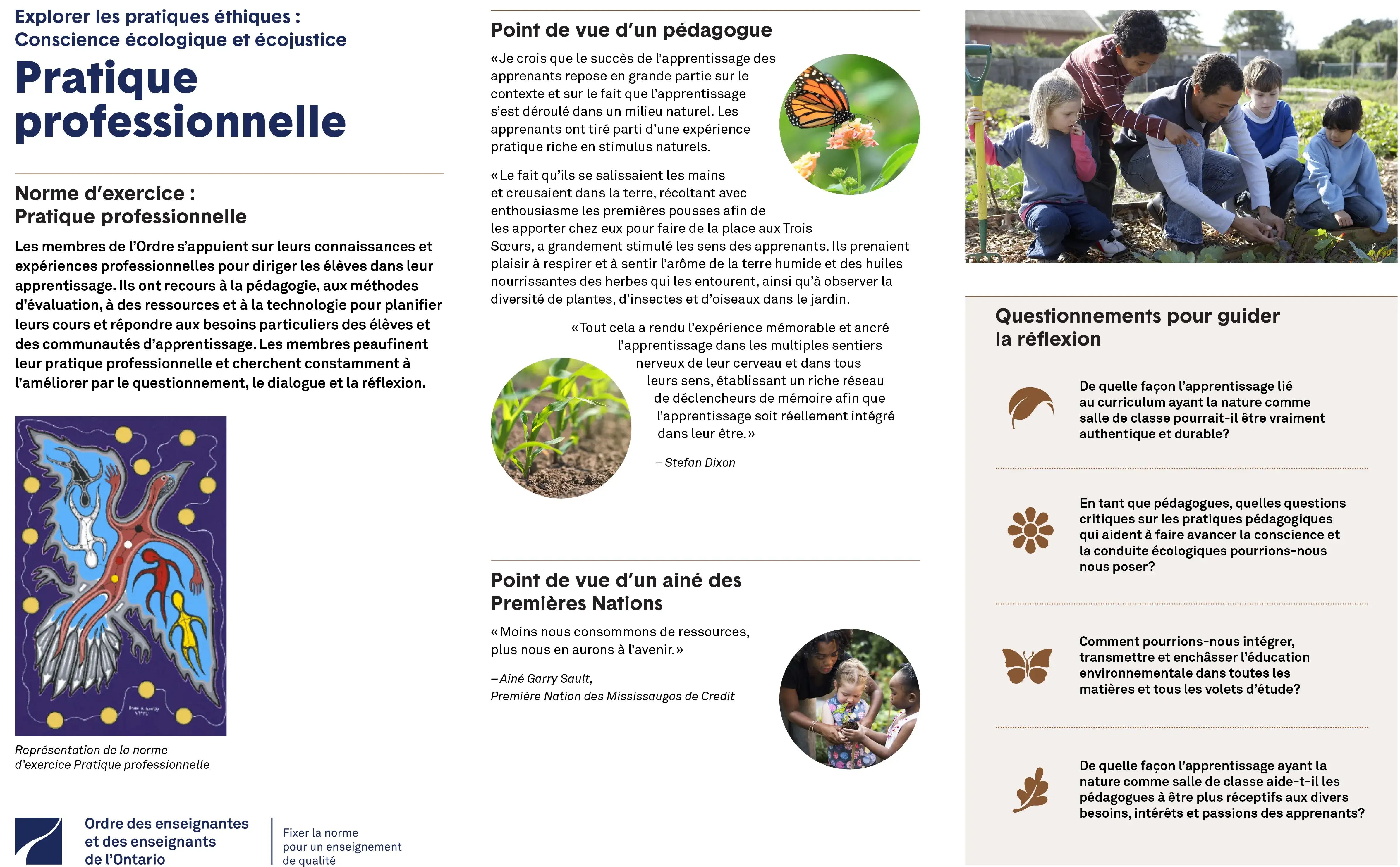 Couverture de Explorer les pratiques éthiques : Conscience écologique et écojustice – Pratique professionnelle