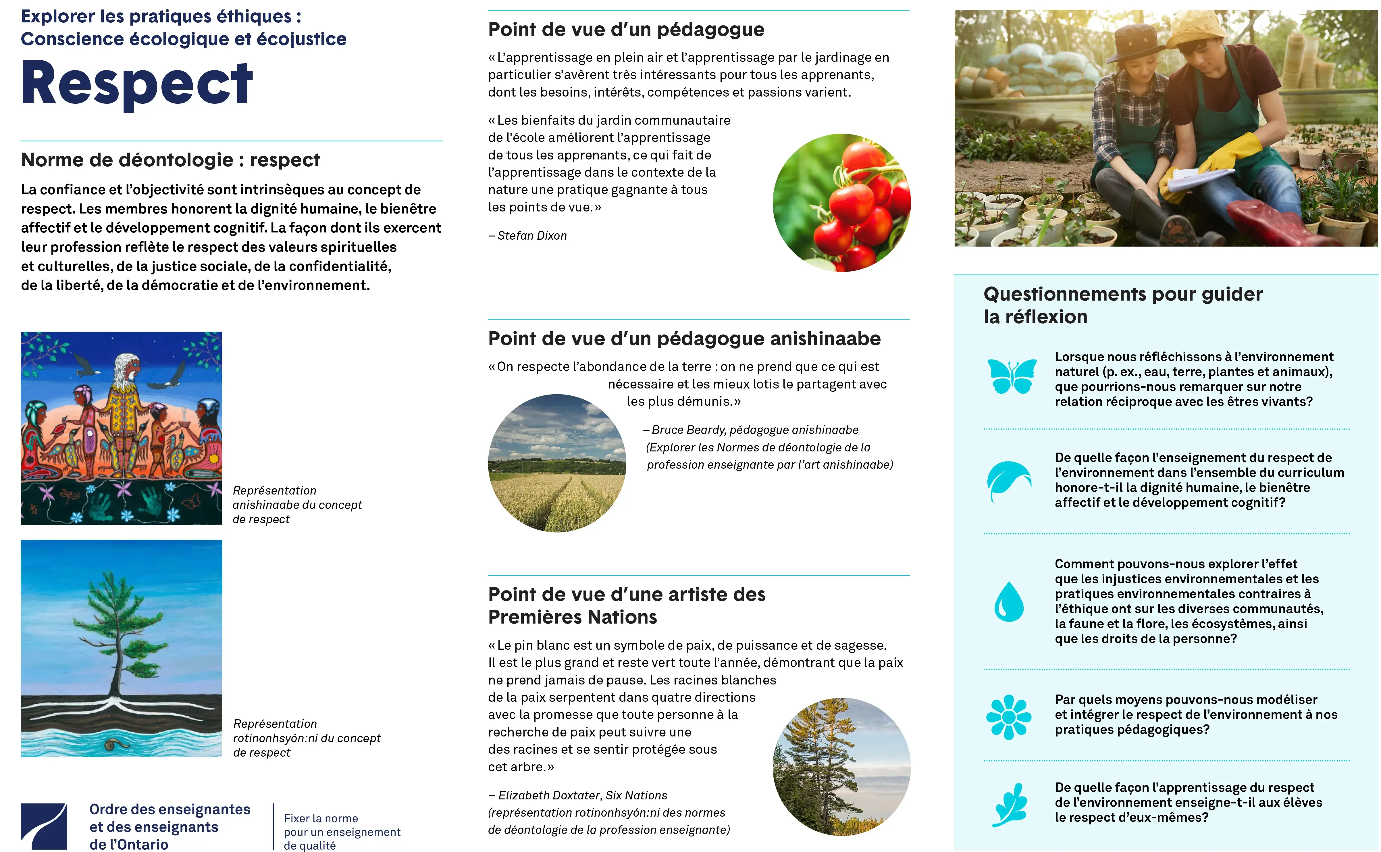 Couverture de Explorer les pratiques éthiques : Conscience écologique et écojustice – Respect