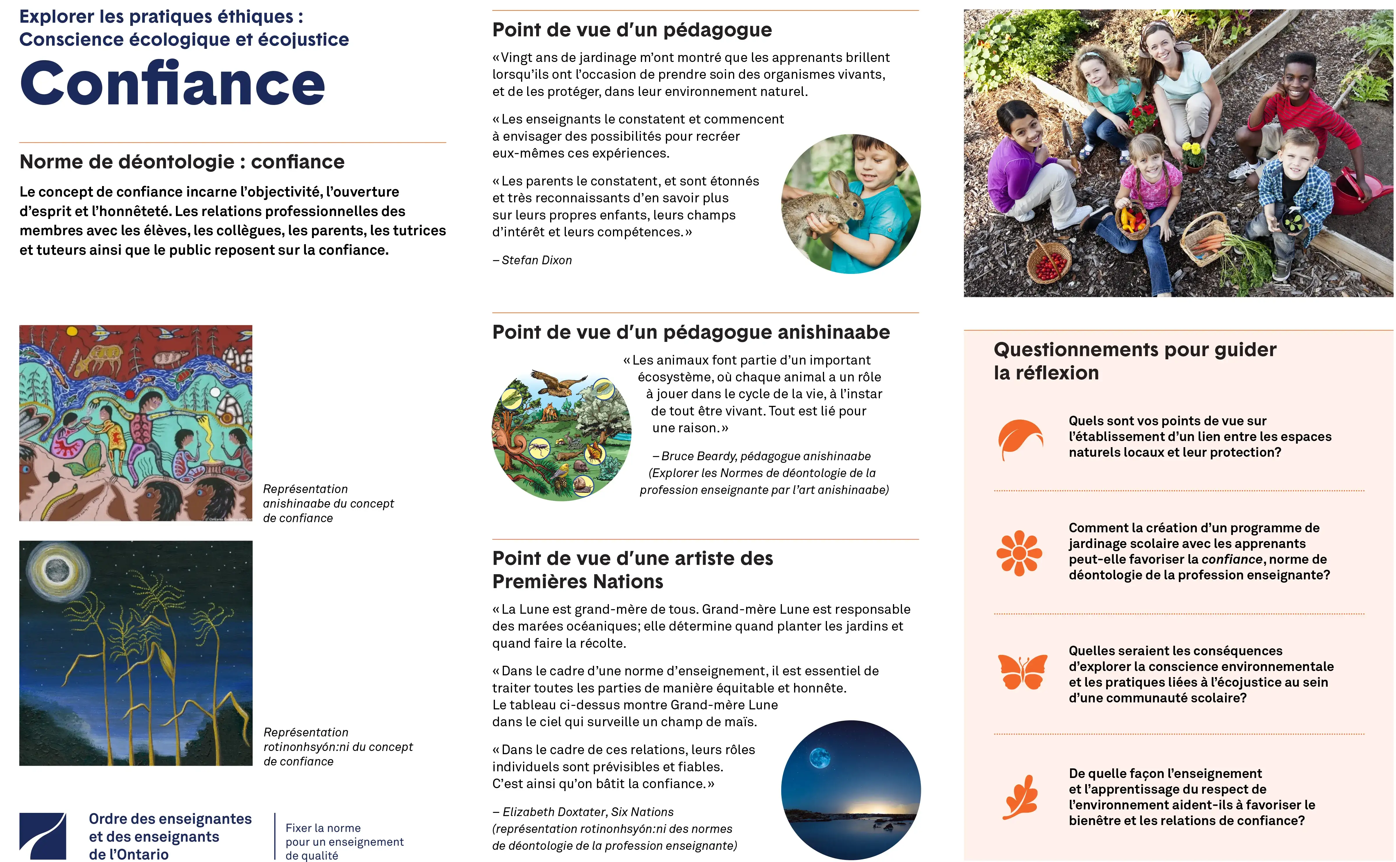 Couverture de Explorer les pratiques éthiques : Conscience écologique et écojustice – Confiance