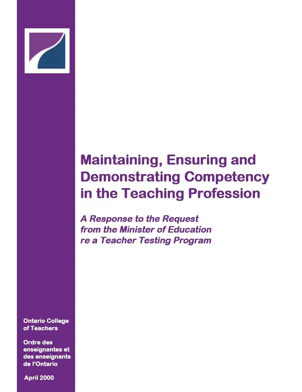 Maintaining Ensuring and Demonstrating Competency in the Teaching Profession cover