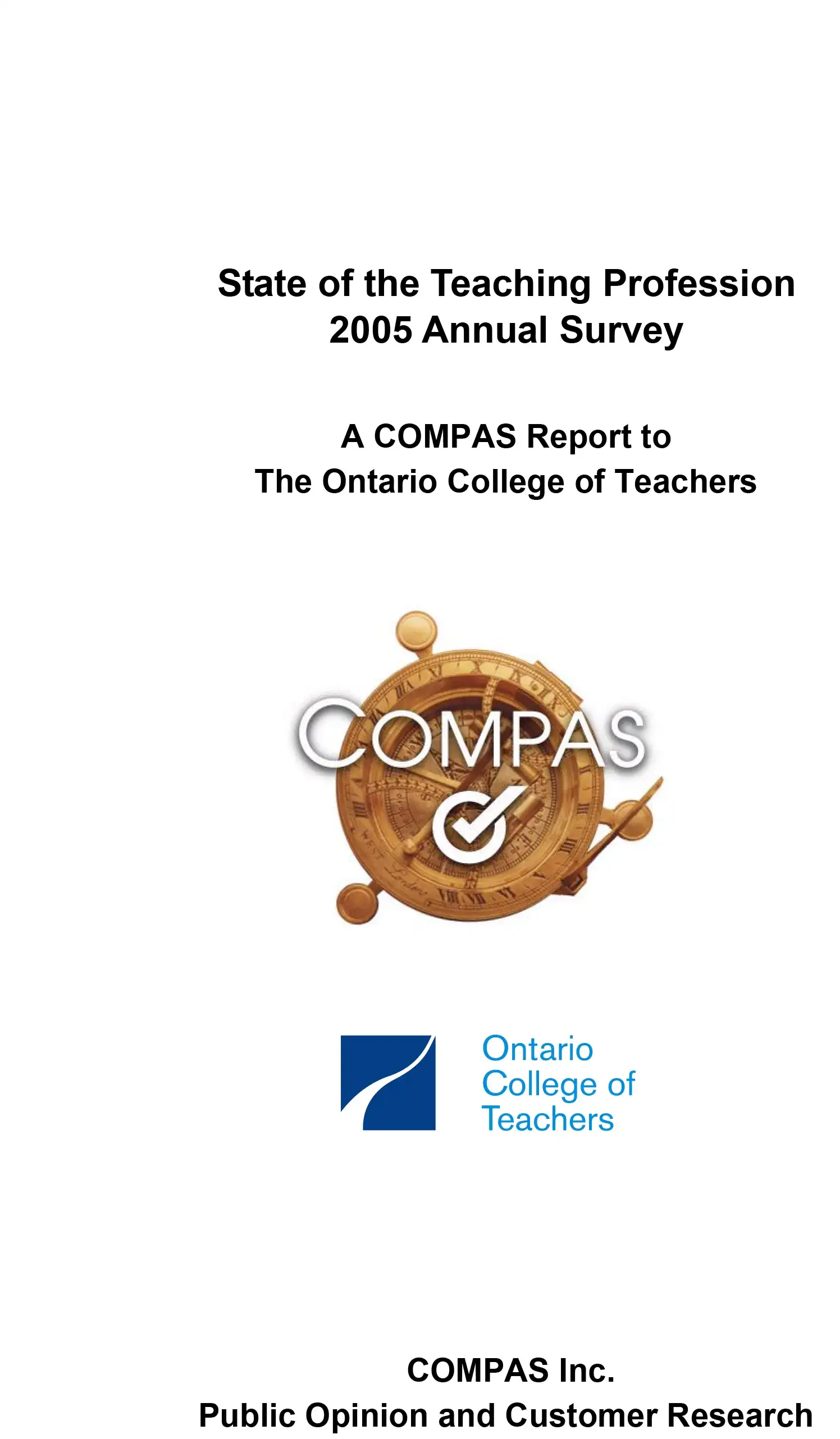 State of the Teaching Profession 2005 cover