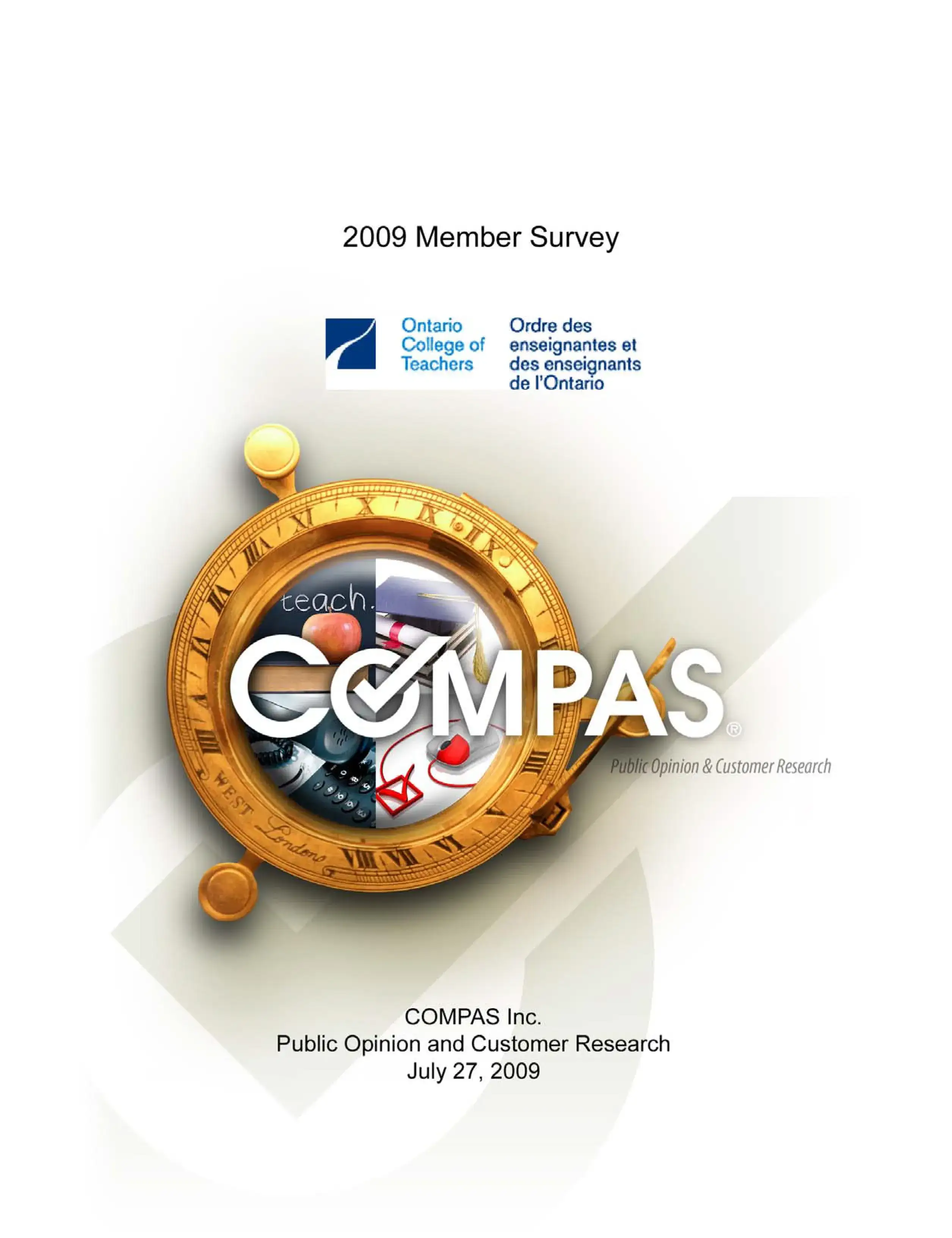 Survey of Members 2009 cover