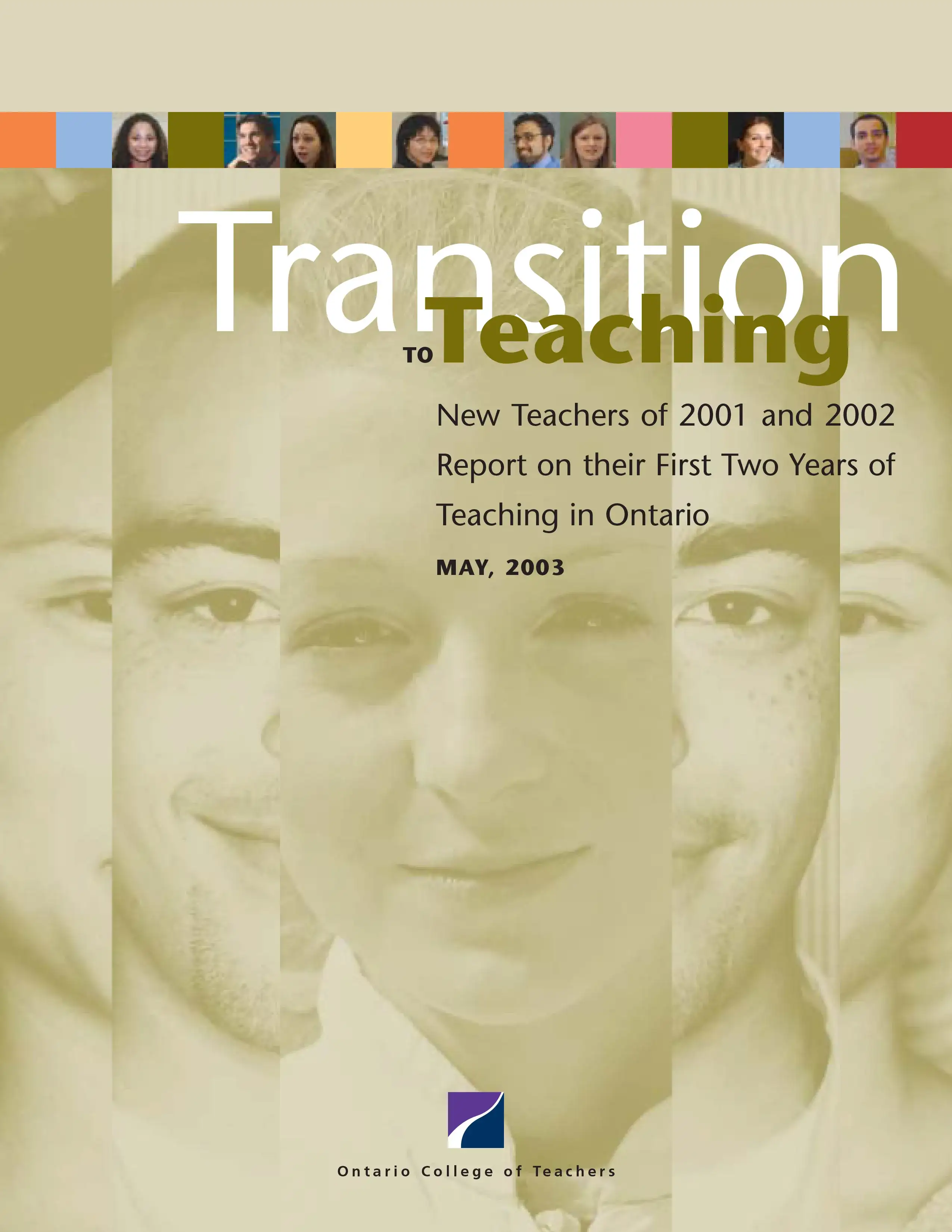 Cover of Transition to Teaching 2003