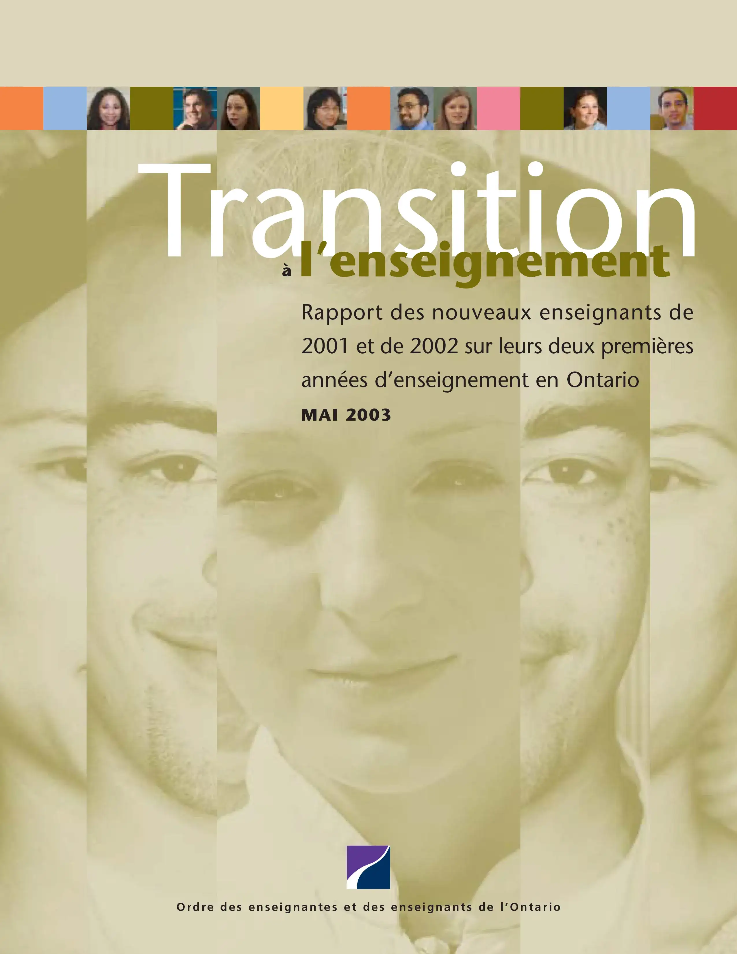 Couverture de Transition à l’enseignement 2003