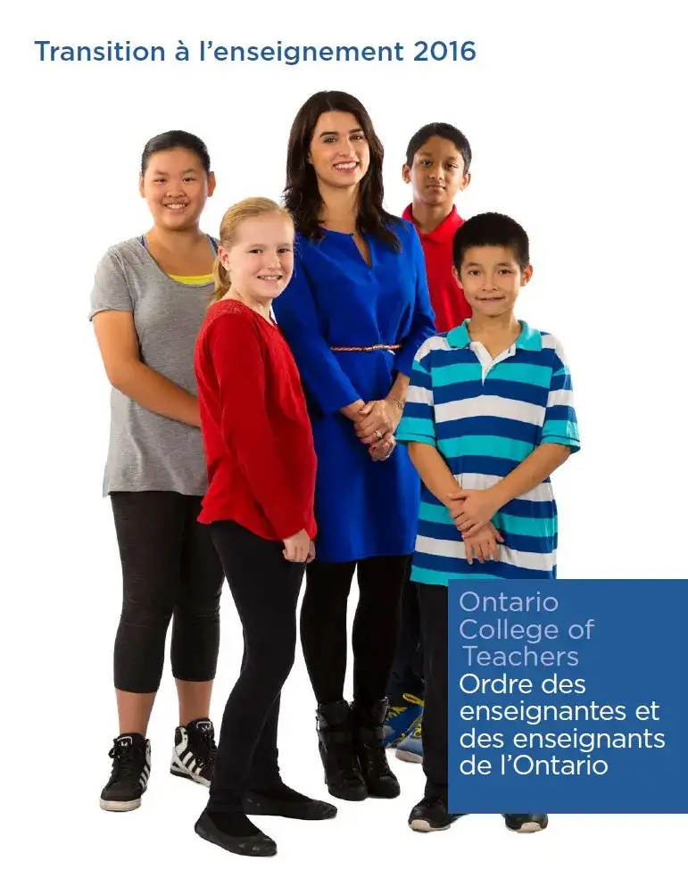 Couverture de Transition à l’enseignement 2016